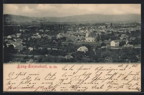 AK Lang-Enzersdorf, Ortspanorama mit Kirche