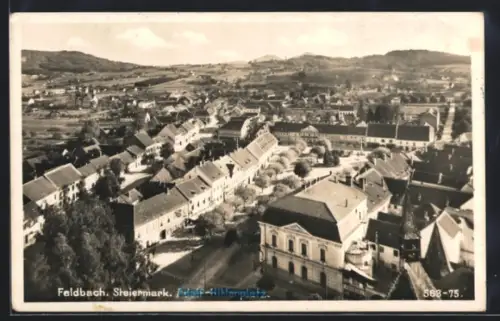 AK Feldbach /Steiermark, platz aus der Vogelschau