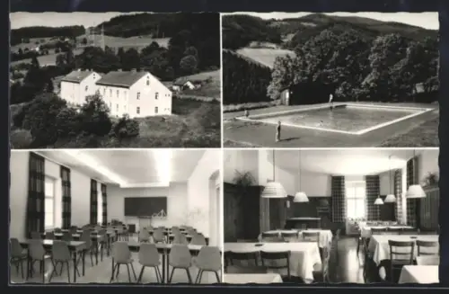 AK St. Peter-Freienstein, Tollinghöhe, Erholungsheim und BFI-Schulungszentrum, Schwimmbad, Innenansichten