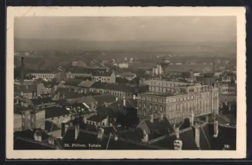 AK St. Pölten, Totalansicht aus der Vogelschau