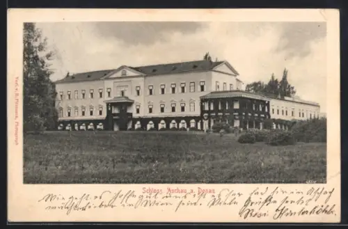 AK Aschau a. Donau, Blick zum Schloss