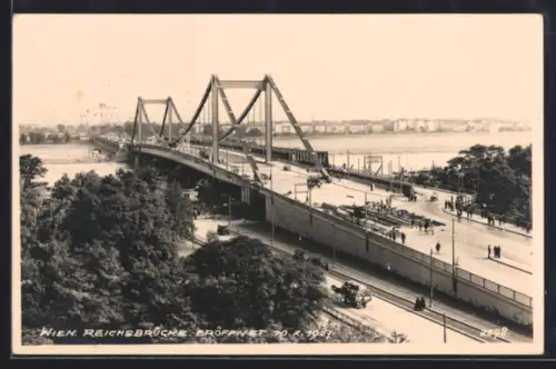 AK Wien, Reichsbrücke, Eröffnung 10. Oktober 1937