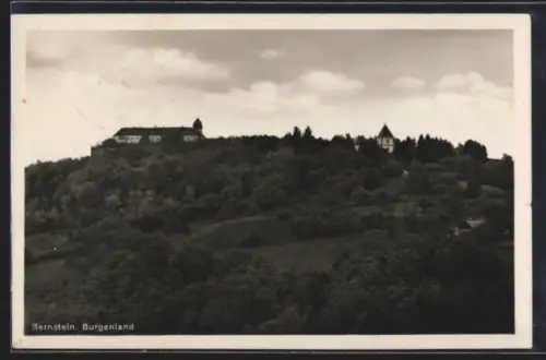 AK Bernstein /Burgenland, Panorama mit Burg