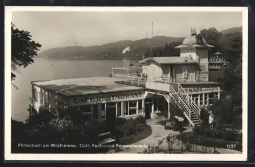 AK Pörtschach am Wörthersee, Café-Restaurant Seepromenade