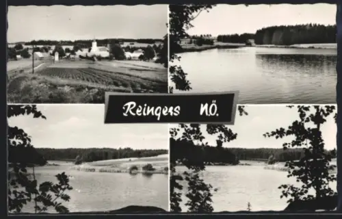 AK Reingers /N. Ö., Panorama mit See