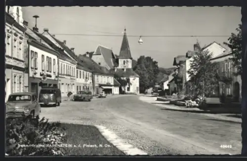 AK Rabenstein a.d. Pielach, Ortspartie mit Kirche