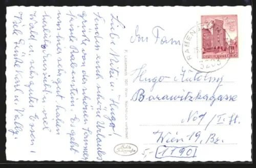 AK Rabenstein a.d. Pielach, Ortspartie mit Kirche