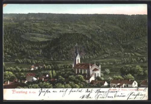 AK Piesting /N.-Ö., Panorama mit Kirche