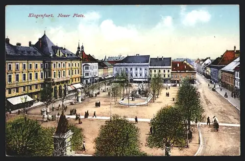 AK Klagenfurt, Neuer Platz aus der Vogelschau