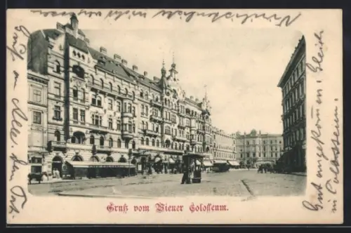 AK Wien, Colosseum, Strassenansicht