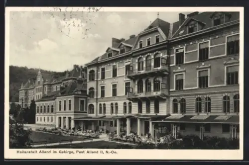 AK Alland im Gebirge, Heilanstalt, Frontansicht