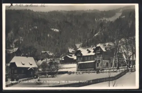AK Spital a. Semmering, Pension Onkel Fritz, Winteransicht
