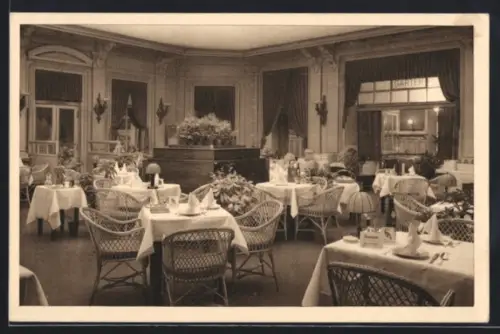 AK Wien, Speisesaal im Gasthaus Zur Linde, Rotenturmstrasse 12