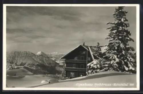 AK Kitzbühel, Alpenhaus Hochbrunn im Schnee