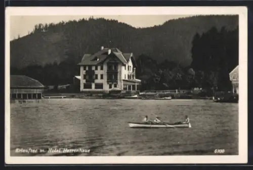 AK Erlaufsee, Panorama mit Hotel Herrenhaus