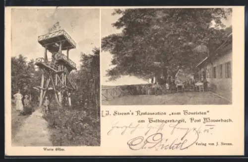AK Mauerbach, Tulbingerkogel, J. Strenn`s Restaurant zum Touristen