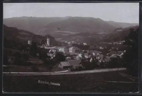 AK Scheibbs, Teilansicht mit Kirche, Ostseite