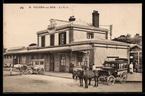 AK Villers-sur-Mer, La Gare