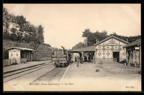 AK Bolbec /Seine-Inférieure, La Gare
