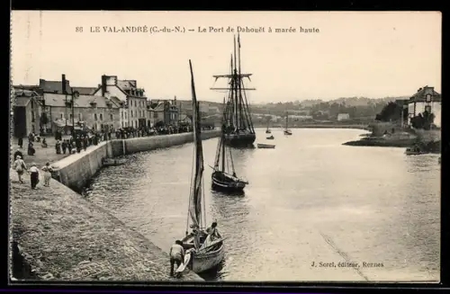 AK Le Val-André /C.-du-N., Le Port de Dahouet à marée haute