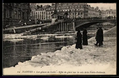 AK Nantes, Les glaces en Loire, Effet de glace sur la cale de la Petite-Hollande