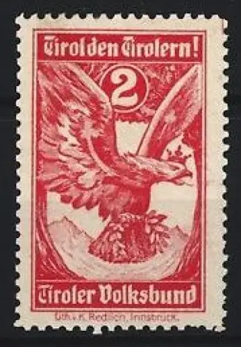 Reklamemarke Tirol, Tiroler Volksbund, Adler