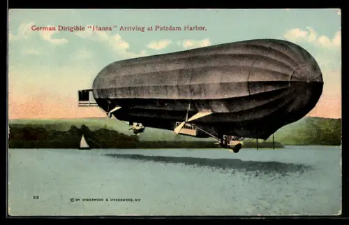 AK Potsdam, Zeppelin Hansa erreicht den Hafen
