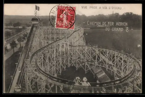 AK Grosse Achterbahn auf einem Volksfest