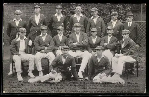 AK Australische Cricket-Mannschaft im Jahr 1921