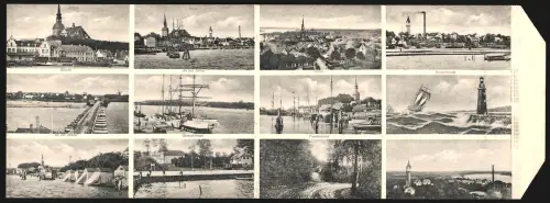 Klapp-AK Kappeln, Partie an der Schlei, Freudenlund, Schleimünde, Hafen, Brücke