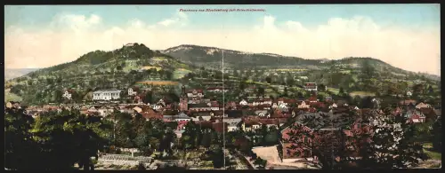 Klapp-AK Blankenburg, Panorama mit Ruine Greifenstein