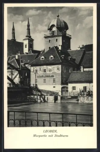 AK Leoben, Murpartie mit Stadtturm