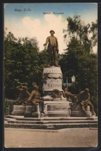 AK Steyr /Ob. Öst., Werndl-Monument