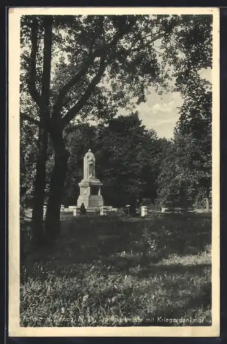 AK Tulln a. d. Donau, Stadtpark mit Kriegerdenkmal