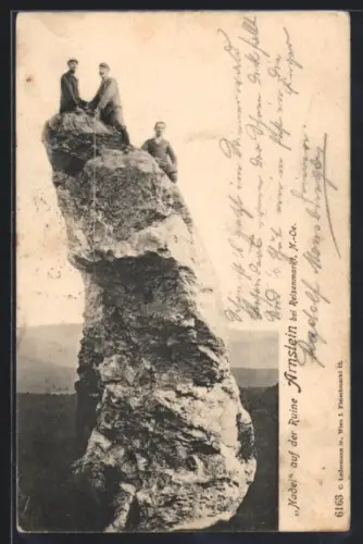 AK Reisenmarkt /N.-Oe., Nadel auf der Ruine Arnstein