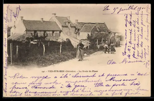 AK Ver-sur-Mer /Calvados, La Route du Phare