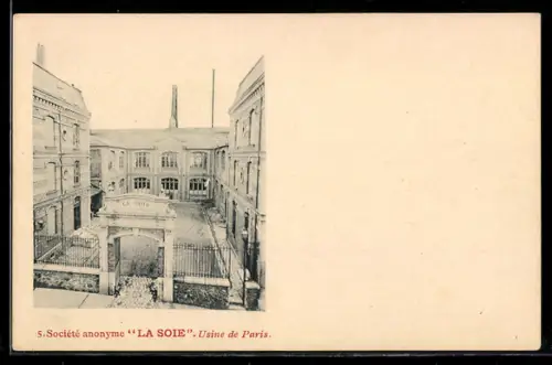 AK Boulogne-Billancourt, Société anonyme La Soie, Usine de Paris 135, rue de Billancourt, Boulogne-Billancourt