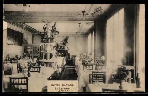 AK Paris, Hotel Bayard 17, Rue du Conservatoire, le restaurant
