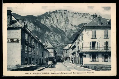 AK Bourg d`Oisans, Avenue de Briancon et Montagne des Villards
