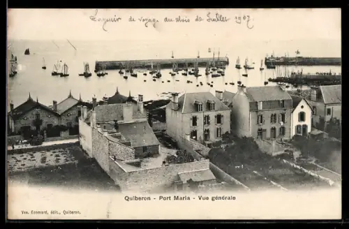AK Quiberon, Port Maria, Vue générale