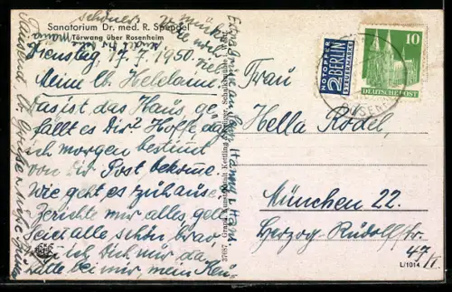 AK Törwang, Sanatorium Dr. med. R. Spendel