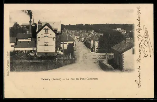 AK Toucy, La rue du Pont Capureau, Strassenpartie