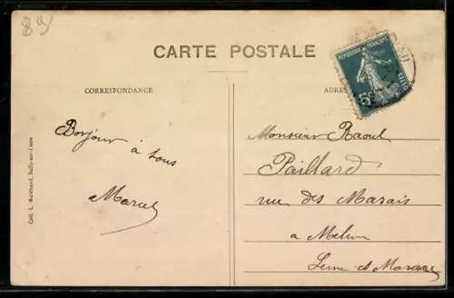 AK Lavau, La Mairie, Rathaus