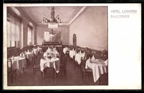 AK Milano, Hotel Locarno, Sala di Ristorante