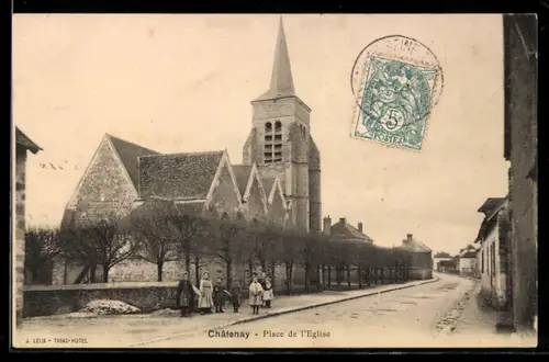 AK Chatenay, Place de l'Eglise