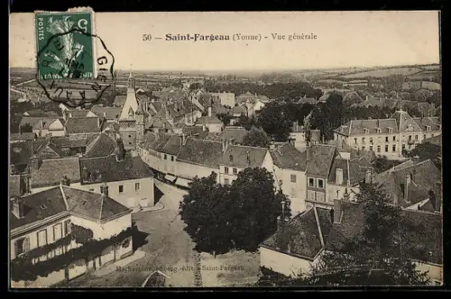 AK Saint-Fargeau, Vue générale, Totalansicht