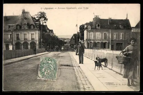AK Joigny, Avenue Gambetta, Cóté Ville