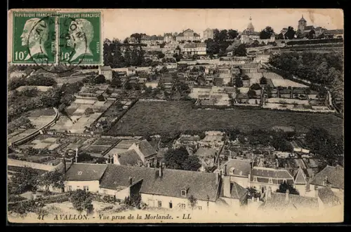 AK Avallon, Vue prise de la Morlande