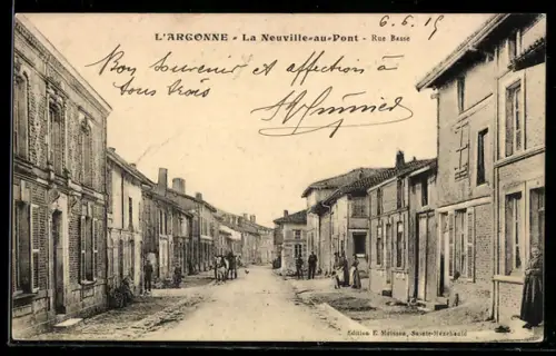 AK La Neuville-au-Pont /Argonne, Rue Basse