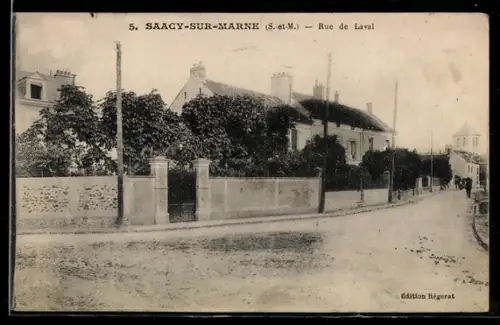 AK Saacy-sur-Marne, Rue de Laval